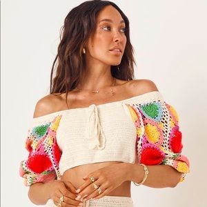 Spell & The Gypsy Collective LET THE SUNSHINE IN CROCHET TOP
Rainbow M